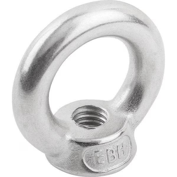 Round Eye Nut, M10 Thread Size, 10 mm Thread Lg, Stainless Steel, Kipp, Mfr#: K0768.110